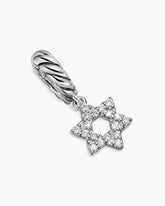 Micro Pavé Star of David Amulet in Sterling Silver with Diamonds, 7.4mm